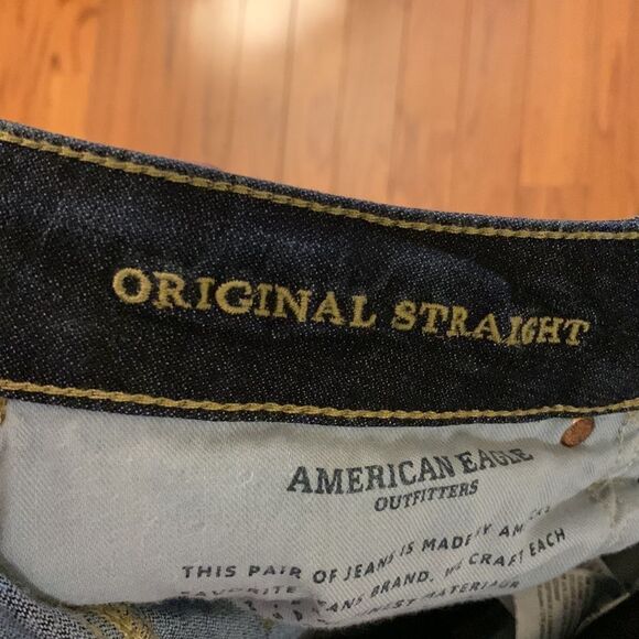 American Eagle Size 31/32 Original Straight extreme flex4 denim jeans - Picture 9 of 11
